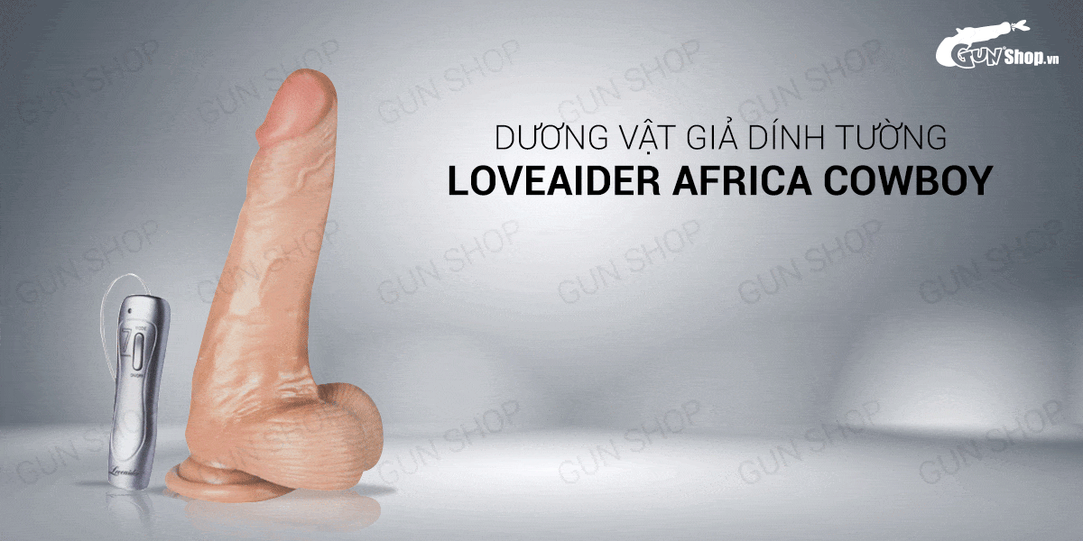 Dương vật giả dính tường 7 chế độ rung, dùng pin - Loveaider Africa Cowboy