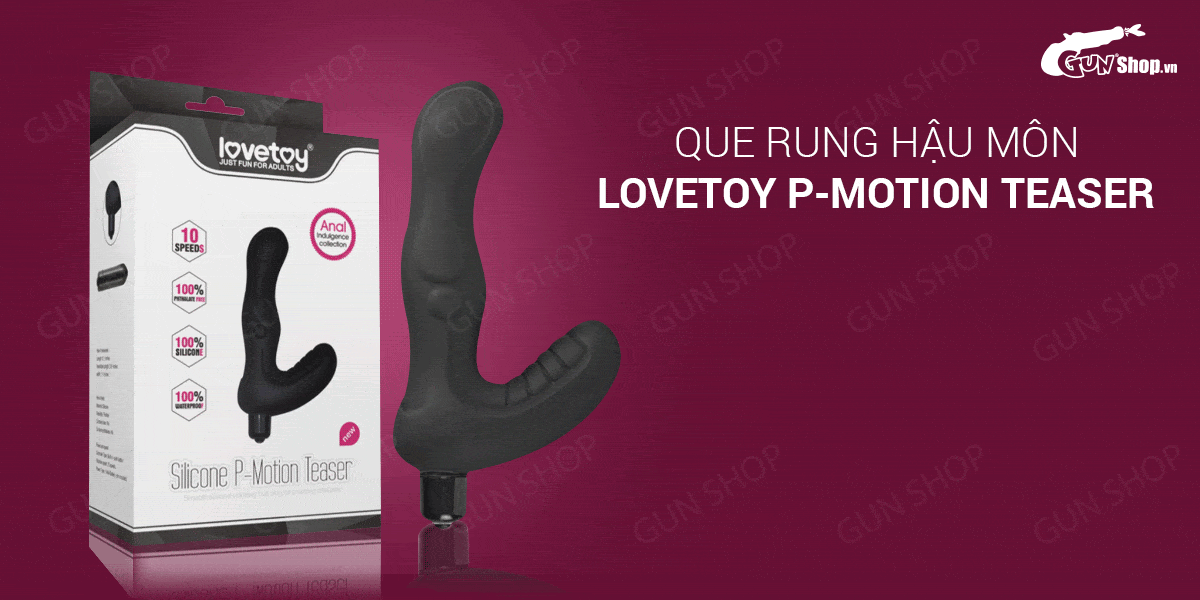que rung kích thích hậu môn 10 chế độ rung, dùng pin - Lovetoy P-Motion Teaser