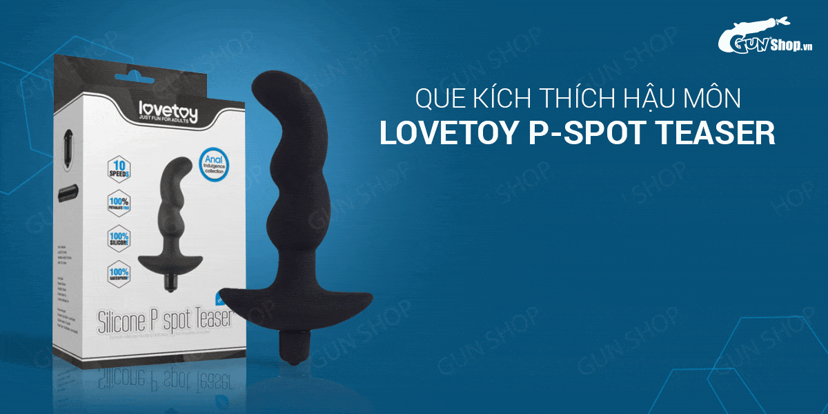 Que rung kích thích hậu môn 10 chế độ rung, dùng pin - Lovetoy P-Spot Teaser