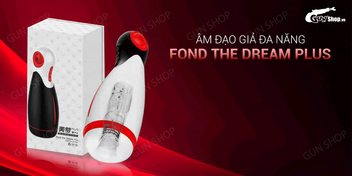 Âm đạo giả đa năng rung và rên kèm tai nghe, dùng sạc - Fond The Dream Plus