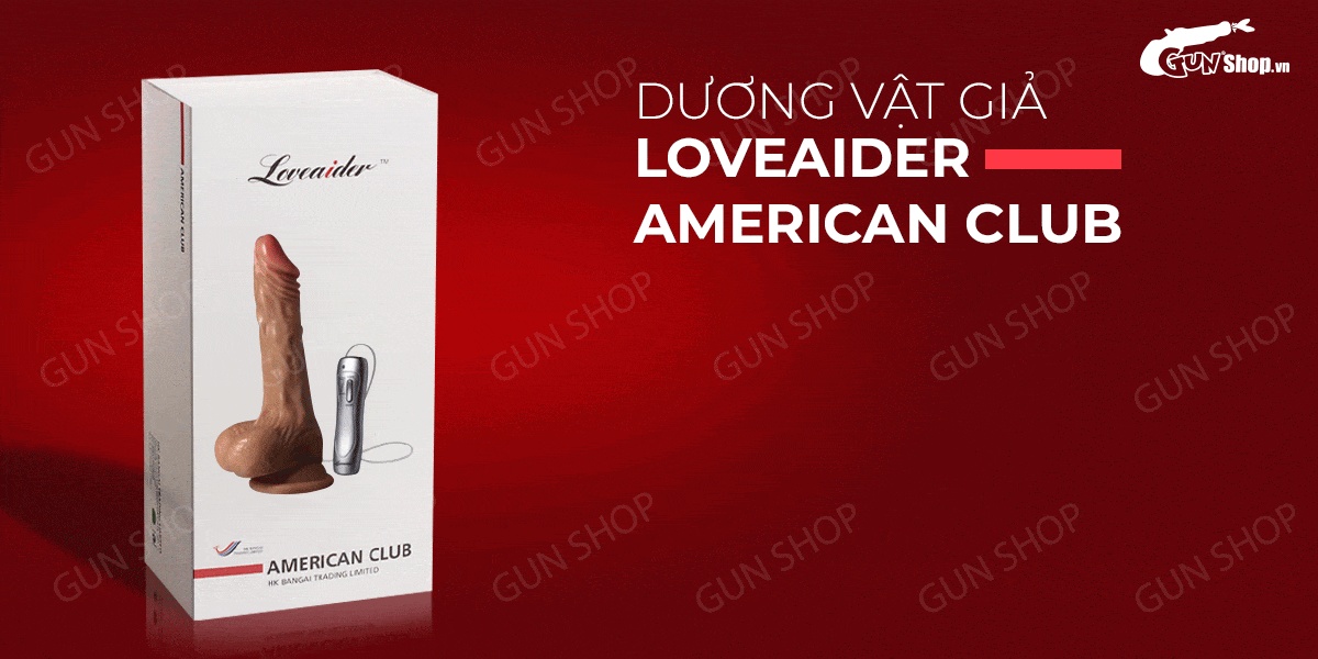 Dương vật giả dính tường 7 chế độ rung, dùng pin - Loveaider American Club