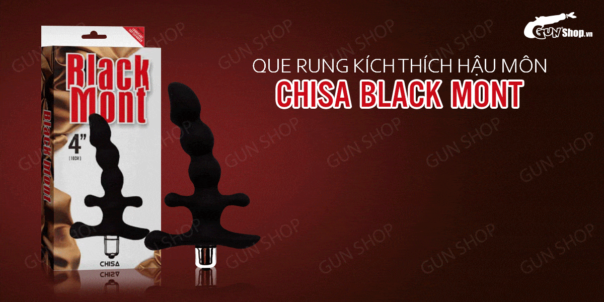 Que rung kích thích hậu môn dùng pin - Chisa Black Mont