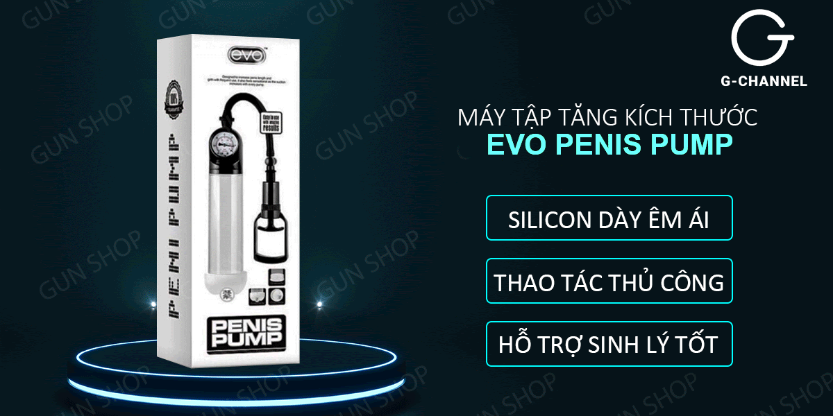 Máy tập tăng kích thước dương vật kéo tay - Evo Penis Pump