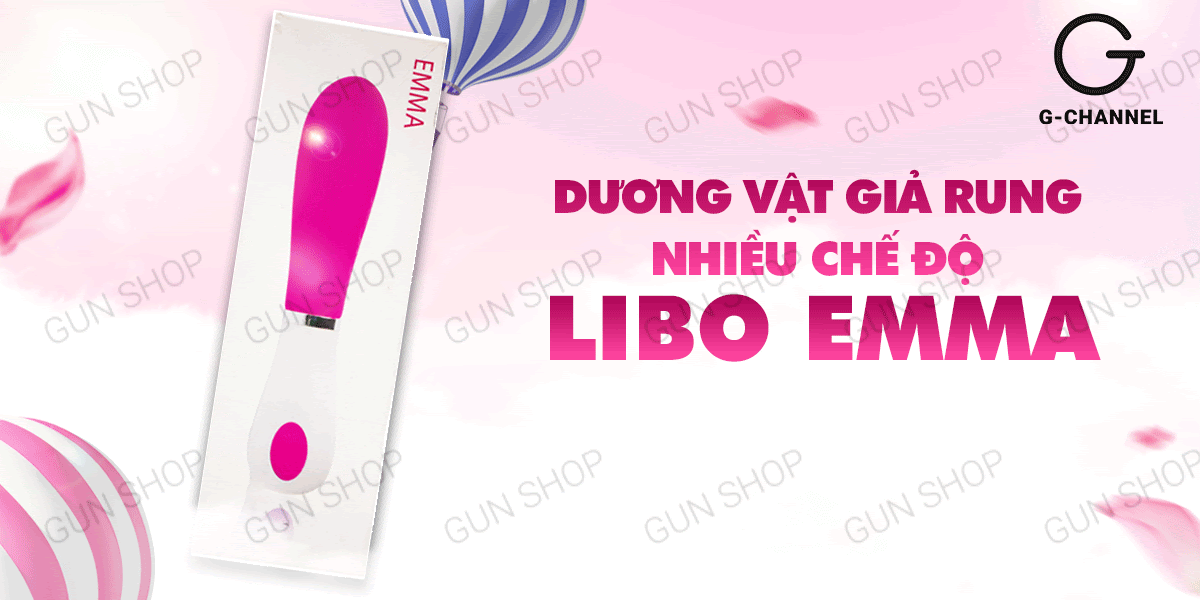 Dương vật giả rung nhiều chế độ, dùng pin - Libo Emma