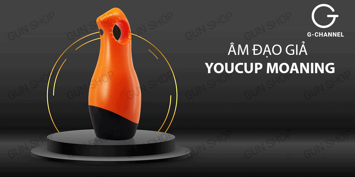 Âm đạo giả 12 chế độ rung, có âm thanh - Youcups Moaning