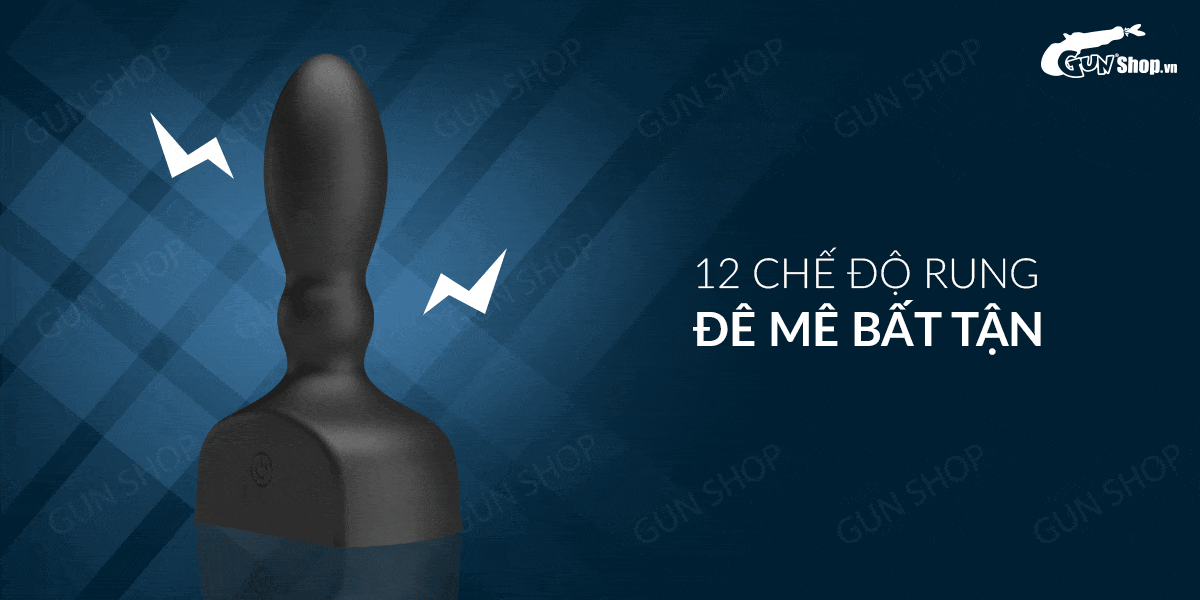 Trứng rung hậu môn 12 chế độ rung, dùng sạc - Pretty Love Mr-Play Anal Plug