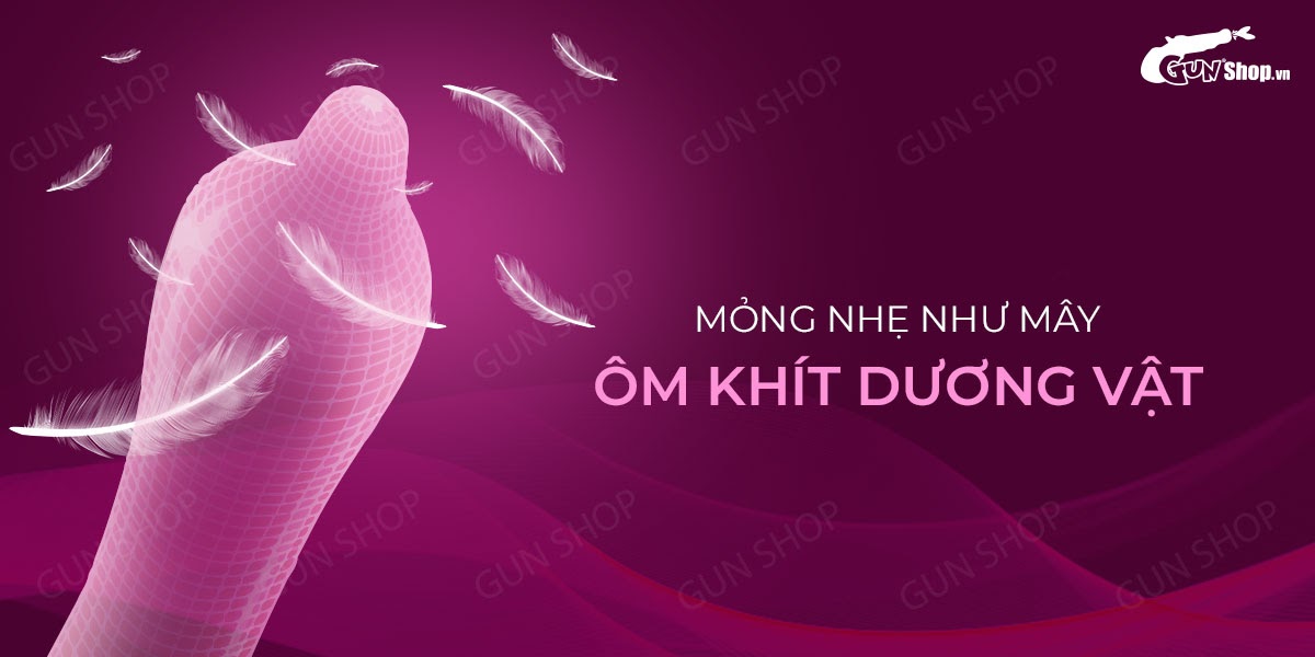 Bao cao su Muaisi Hồng - Nhiều gel, siêu mỏng - Hộp 10 cái