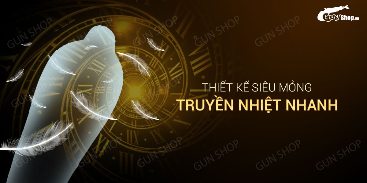 Bao cao su OLO 0.01 Gold - Siêu mỏng, kéo dài thời gian - Hộp 10 cái