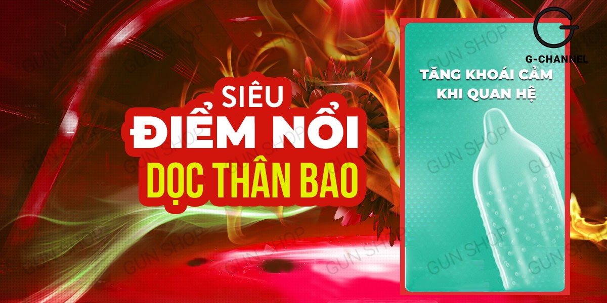 Bao cao su Condom Muaisi - siêu điểm nổi, nóng ấm