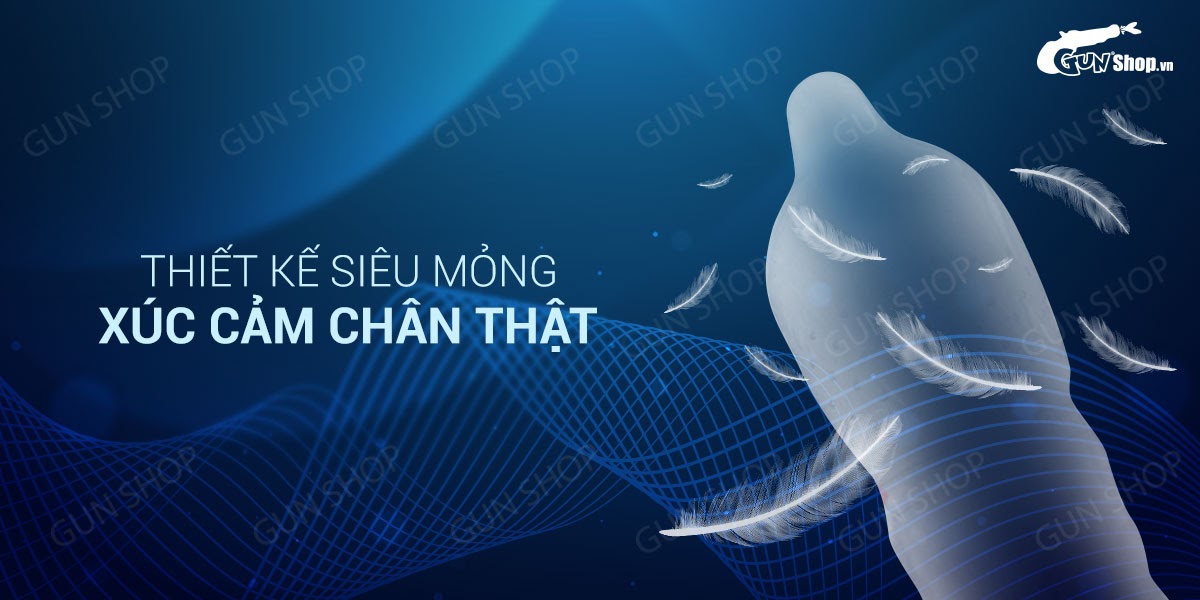 Bao cao su OLO 0.01 Zero Ha For Man - Siêu mỏng, nhiều gel bôi trơn - Hộp 10 cái