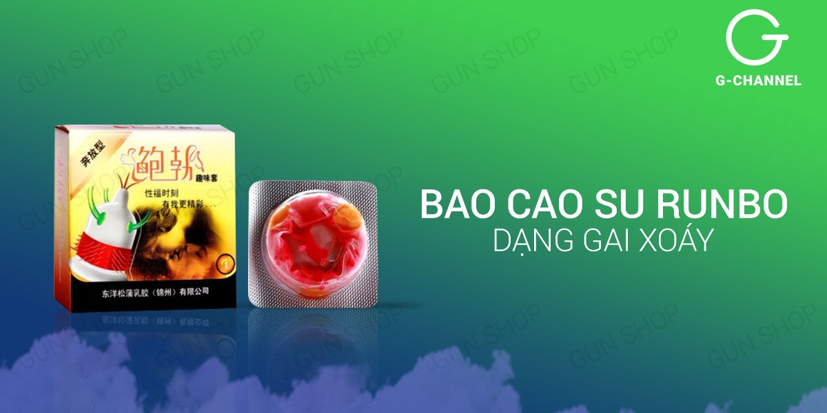Bao cao su Runbo - Gân gai lớn - Hộp 1 cái (Giao ngẫu nhiên)