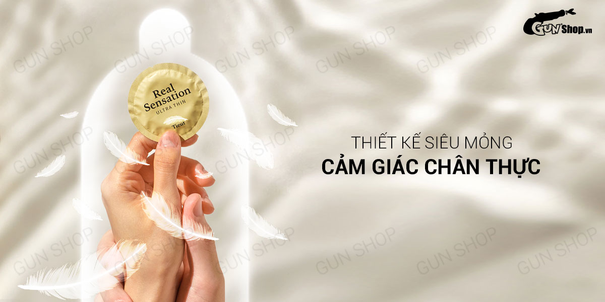 Bao cao su Real Sensation Ultra Thin - Siêu mỏng - Hộp 12 cái
