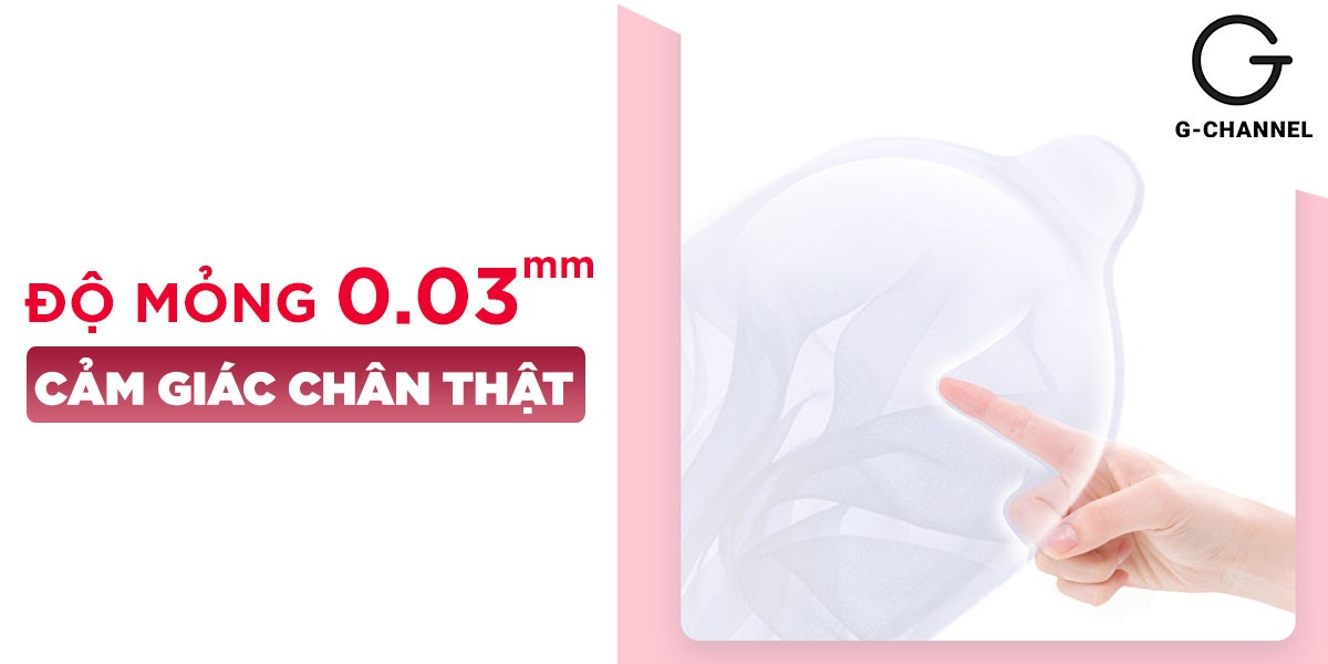 Bao cao su Sagami Exceed 2000 - Siêu mỏng 0.03mm - Hộp 12 cái
