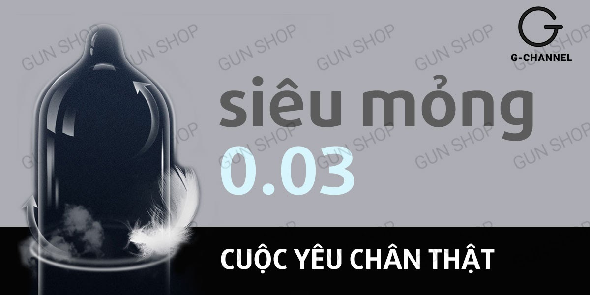 Bao cao su Kimono Xám mỏng 0.03mm