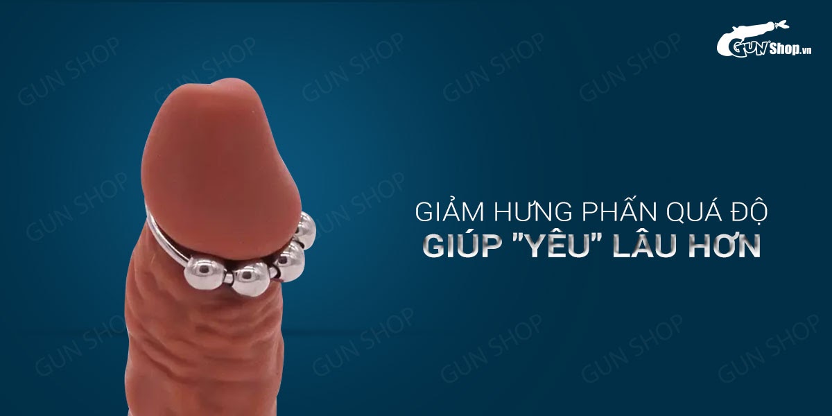 vòng đeo dương vật inox 4 bi