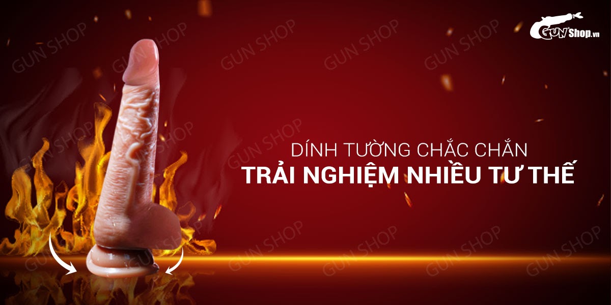 Dương vật giả dính tường siêu mềm, có rung, dùng sạc - Jiuai