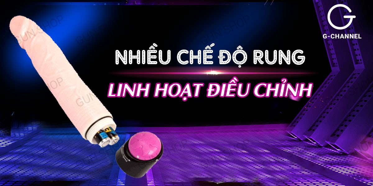 Dương vật giả HongKong 2 pin silicon cao cấp