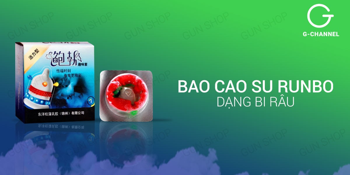 Bao cao su Runbo - Gân gai lớn - Hộp 1 cái (Giao ngẫu nhiên)