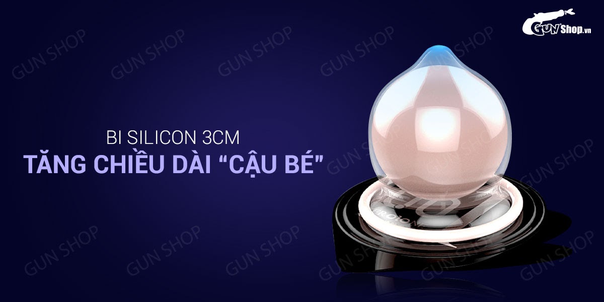 Bao cao su OLO 0.01 Bead Entering - Siêu mỏng, bi tăng thêm 3cm - Hộp 10 cái