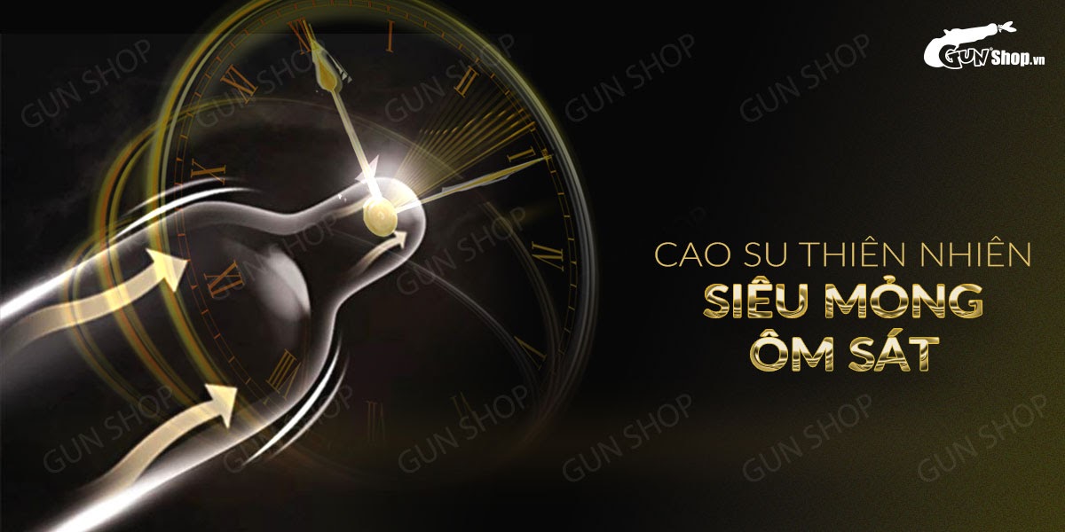 bao cao su OLO 0.01 Black - Siêu mỏng, kéo dài thời gian - Hộp 10 cái