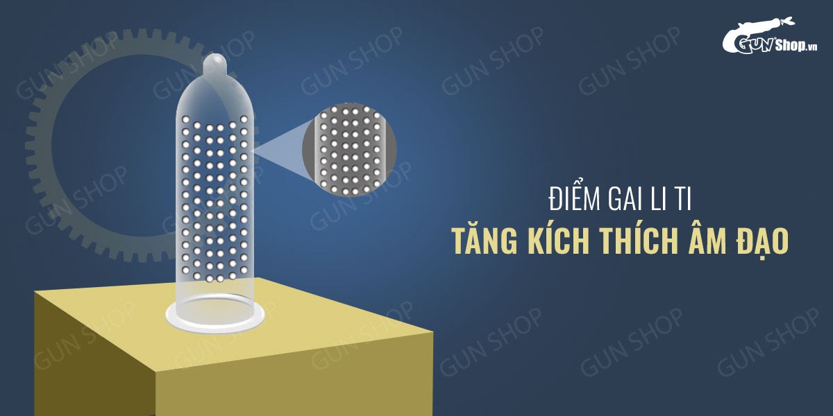 Bao cao su OLO 0.01 Ultrathin Zero Feeling - Siêu mỏng, gai, hương vani - Hộp 10 cái