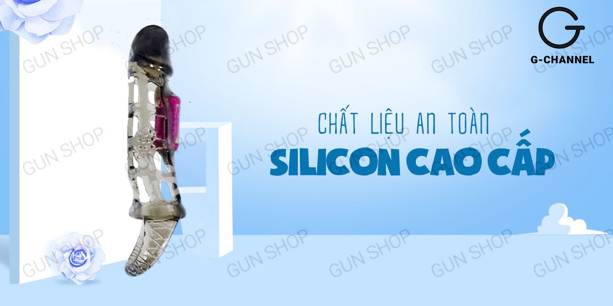 Bao cao su đôn dên HongKong Baile lưới dây đeo có rung