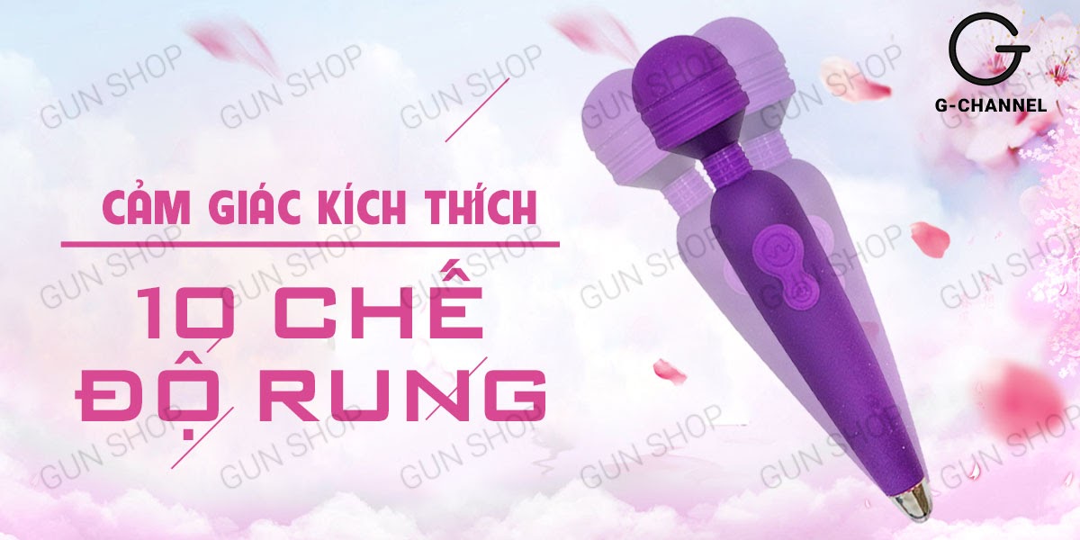 Máy massage sạc điện 10 chế độ rung - Jiu Le
