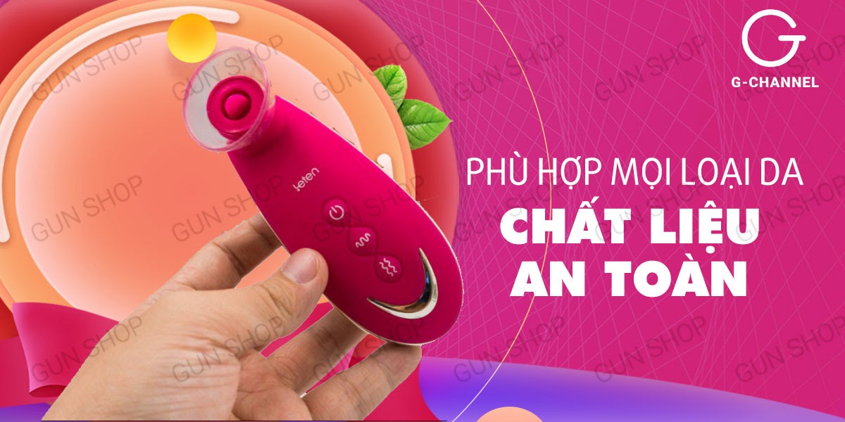 Máy rung massage kích thích âm đạo có lưỡi giả hút liếm - Leten