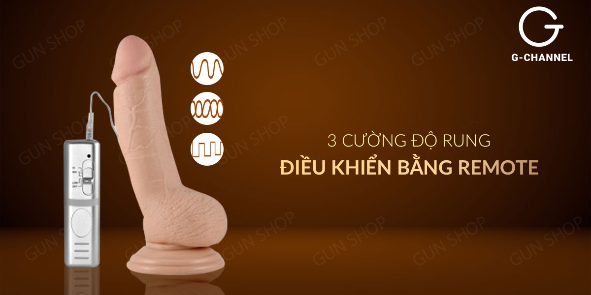 Dương vật giả cao cấp 3 cường độ rung, dính tường - Lovetoy Real Extreme 7.0