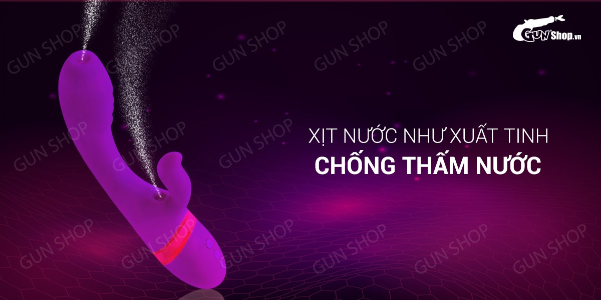 Dương vật giả xịt nước 7 chế độ rung - Loveaider - Màu tím