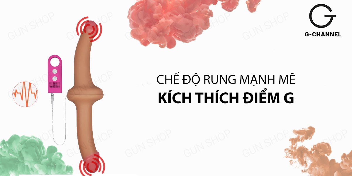 Dương vật giả 2 đầu có rung, uốn cong đa chiều - Lovetoy Holy Dong 12.5