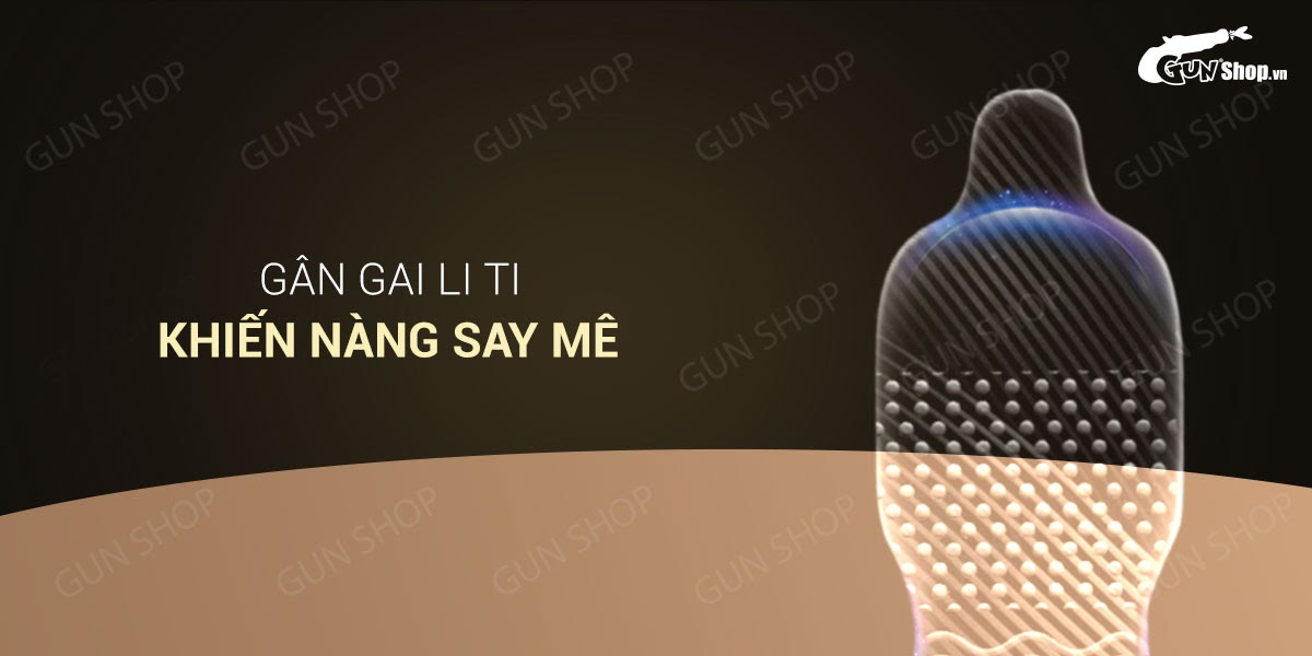 Bao cao su OLO 0.01 Neo Physical Delay Sleeve - Siêu mỏng, gân gai, kéo dài thời gian, tăng nhiệt độ - Hộp 10 cái