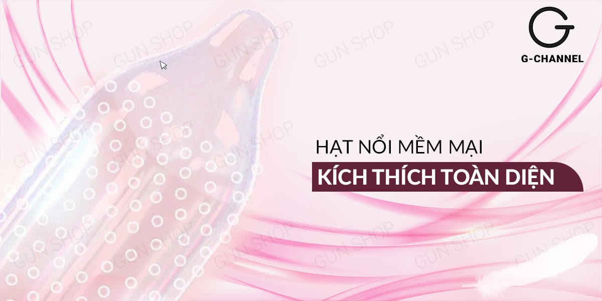 Bao cao su OLO 0.01 Zero Hồng - Siêu mỏng, có hạt, nhiều gel bôi trơn - Hộp 10 cái