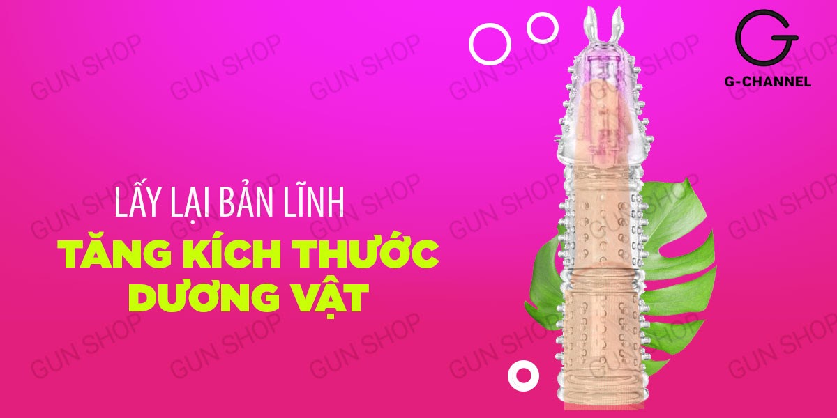 Bao cao su đôn dên Yeain Bumblebee tăng kích thước, nhiều gai mềm, có rung 16cm