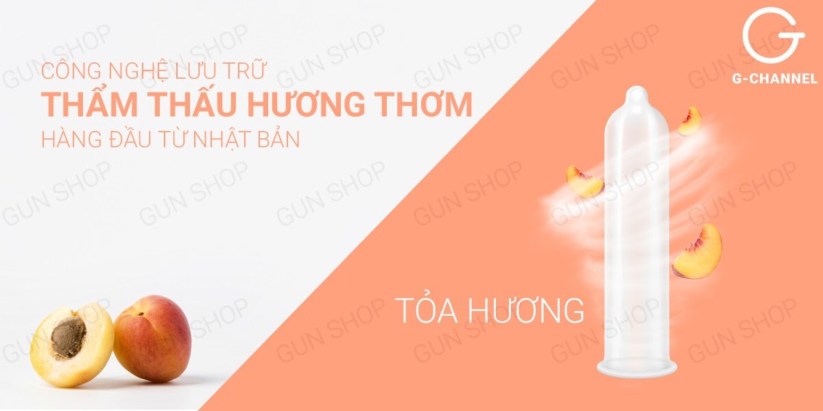 Bao cao su Nhật Bản Nakanishi – hương đào ngọt ngào tình yêu đôi lứa