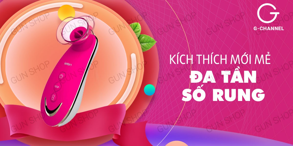 Máy rung massage kích thích âm đạo có lưỡi giả hút liếm - Leten