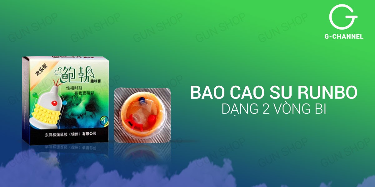 Bao cao su Runbo - Gân gai lớn - Hộp 1 cái (Giao ngẫu nhiên)