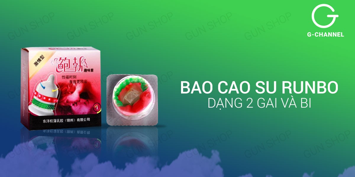 Bao cao su Runbo - Gân gai lớn - Hộp 1 cái (Giao ngẫu nhiên)