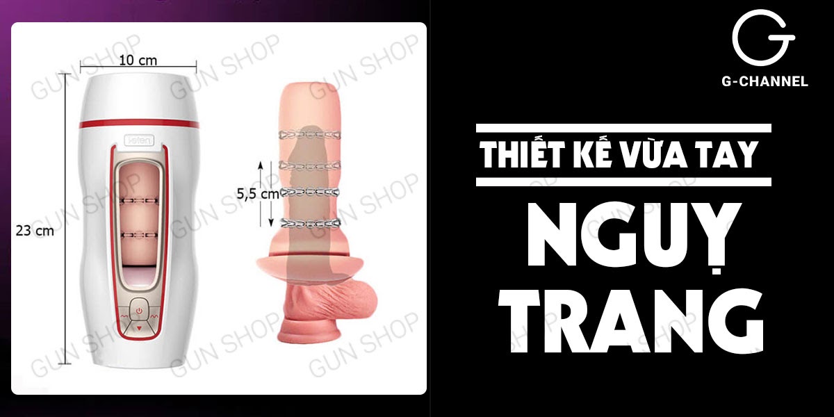 Âm đạo giả rung 10 tần số, 5 chế độ - Leten Vagina Cup