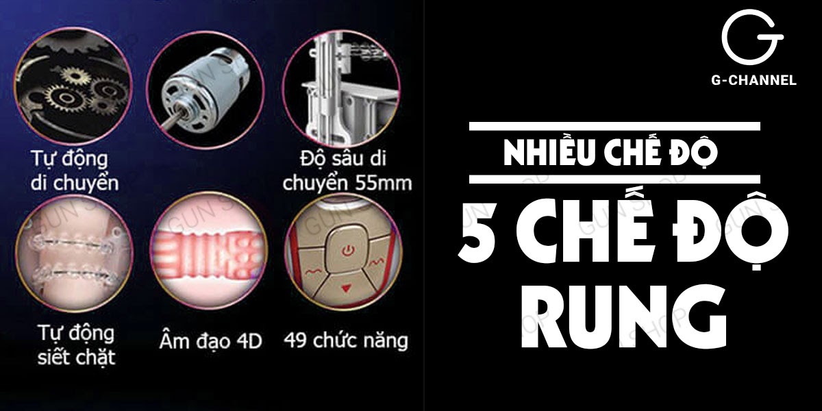 Âm đạo giả rung 10 tần số, 5 chế độ - Leten Vagina Cup