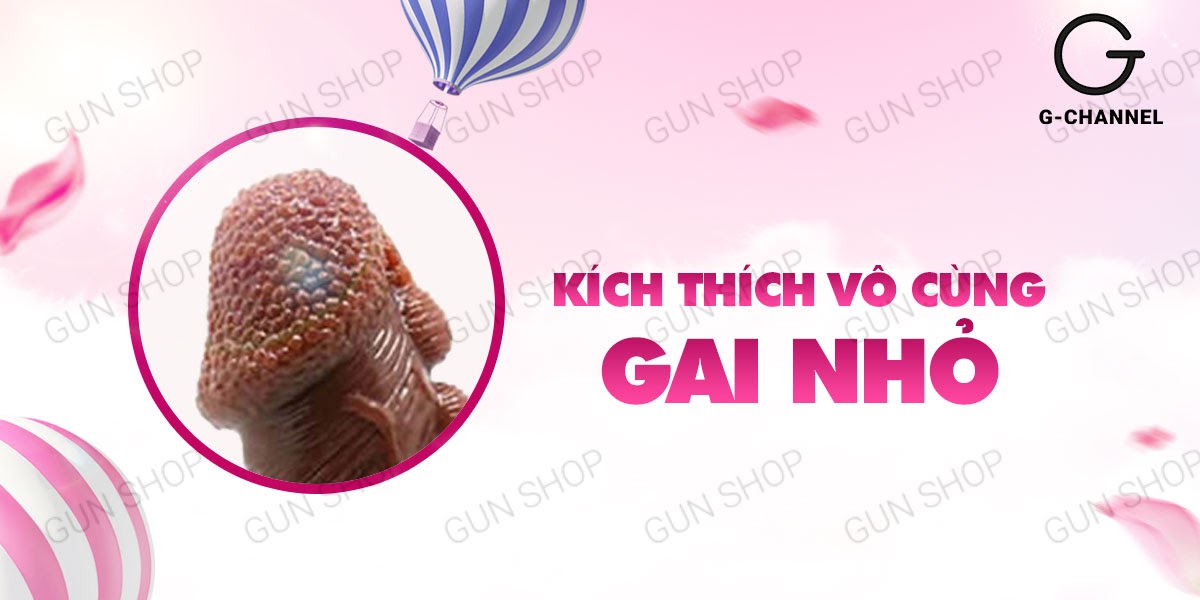 Bao cao su đôn dên tăng kích thước Baile Braveman - Điểm nổi, rung mạnh, pin