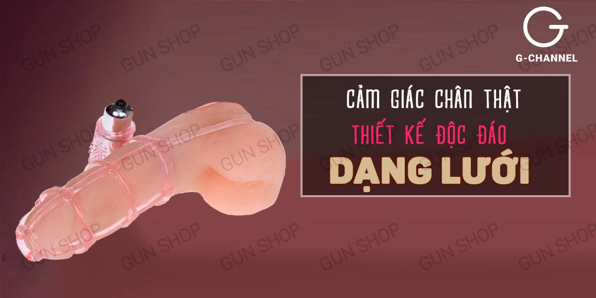 Bao cao su đôn dên tăng kích thước lưới rung Sweet Cage