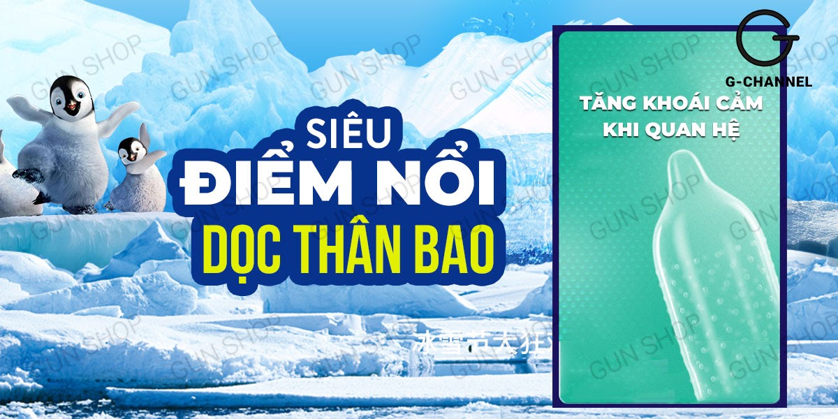 Bao cao su Muaisi Cool - Siêu điểm nổi, mát lạnh