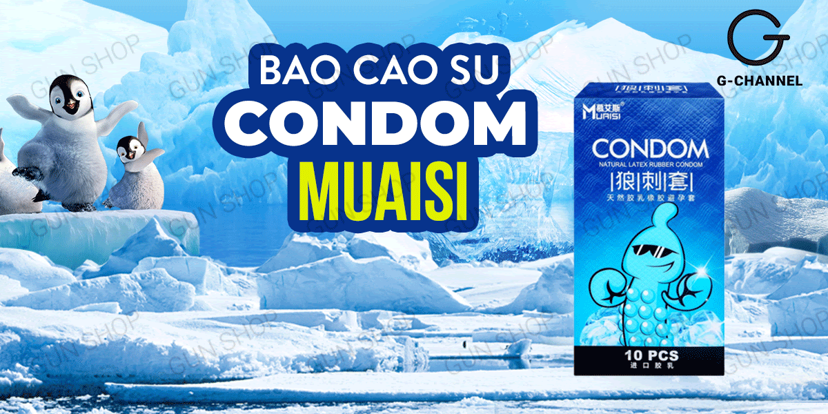 Bao cao su Muaisi Cool - Siêu điểm nổi, mát lạnh