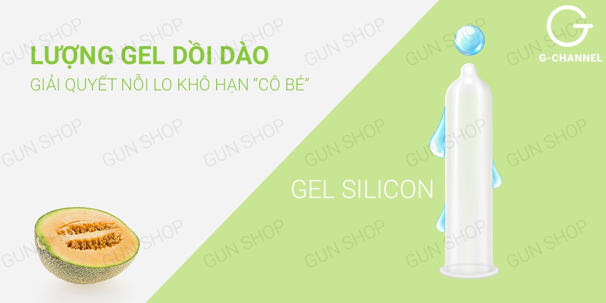 Bao cao su Nakanishi - Siêu mỏng 0.03mm - Hương dưa lưới