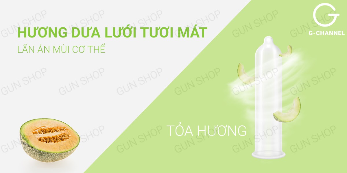 Bao cao su Nakanishi - Siêu mỏng 0.03mm - Hương dưa lưới