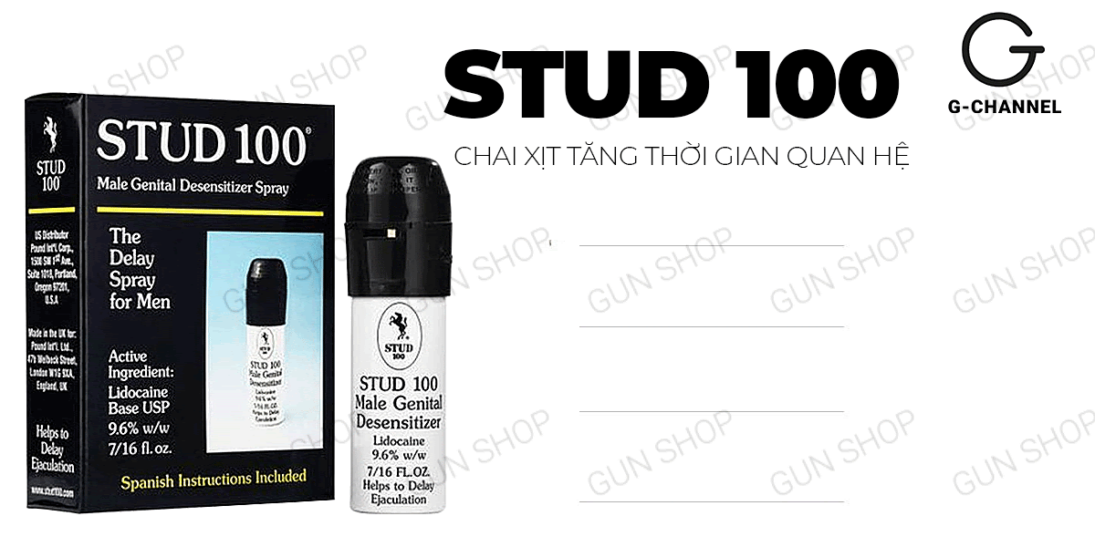 Chai xịt Anh Stud 100