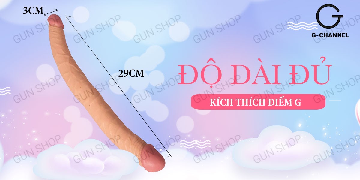 Dương vật giả hai đầu siêu mềm dẻo Lovetoy