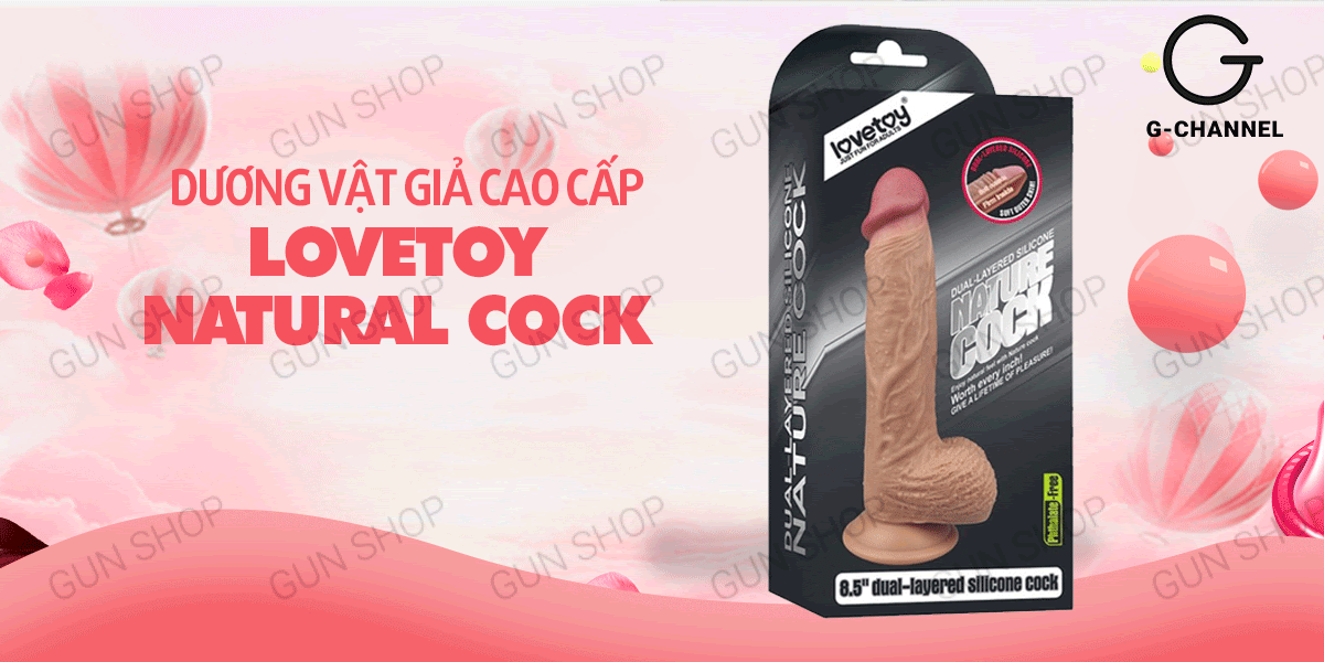 Dương vật giả cao cấp dính tường Lovetoy Natural Cock